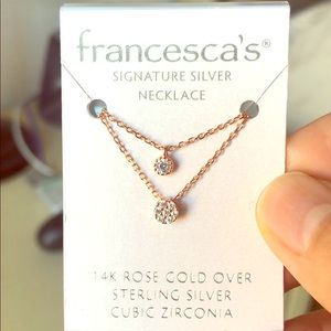 francesca’s Signiture Silver Necklace. Rose gold